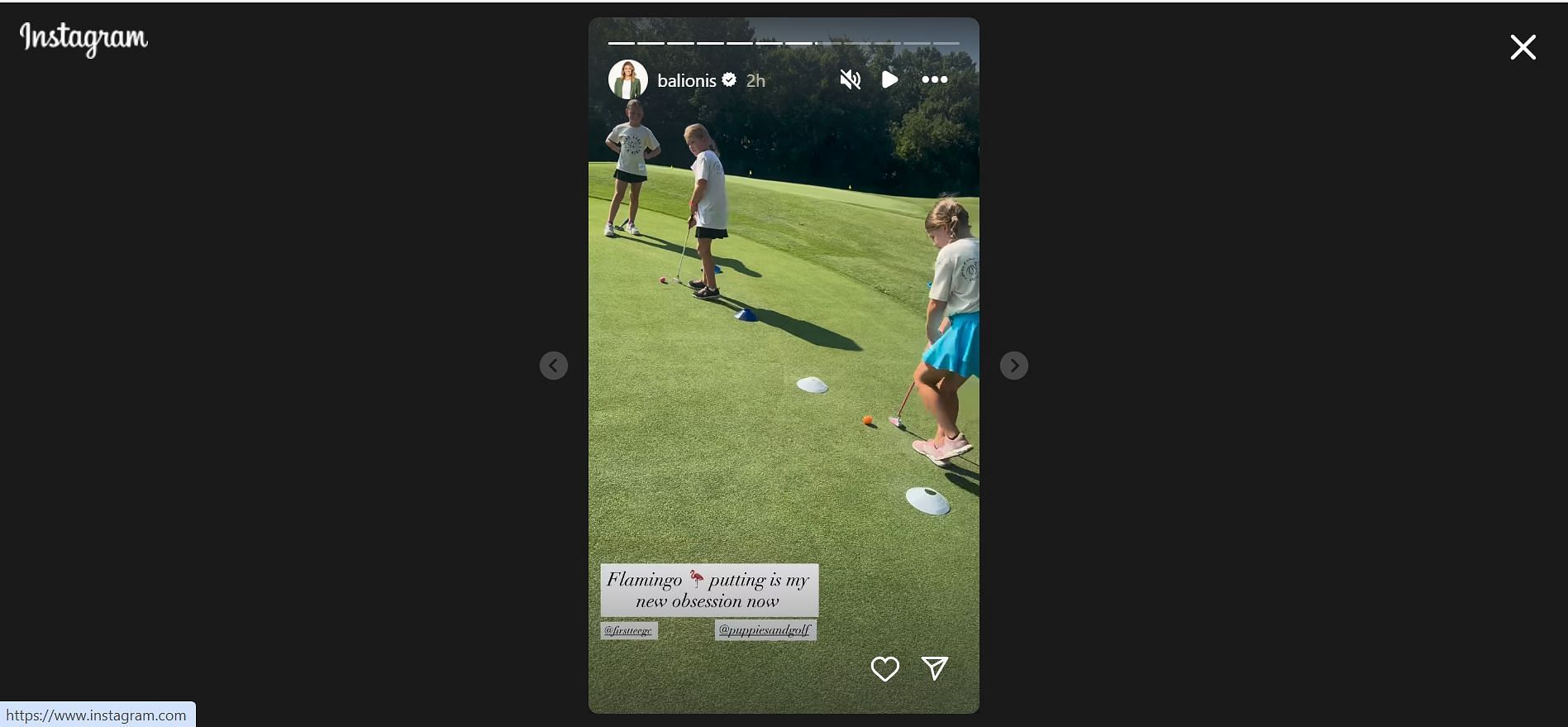 Still taken from Balionis' Instagram story (Image Credit: Instagram @balionis)